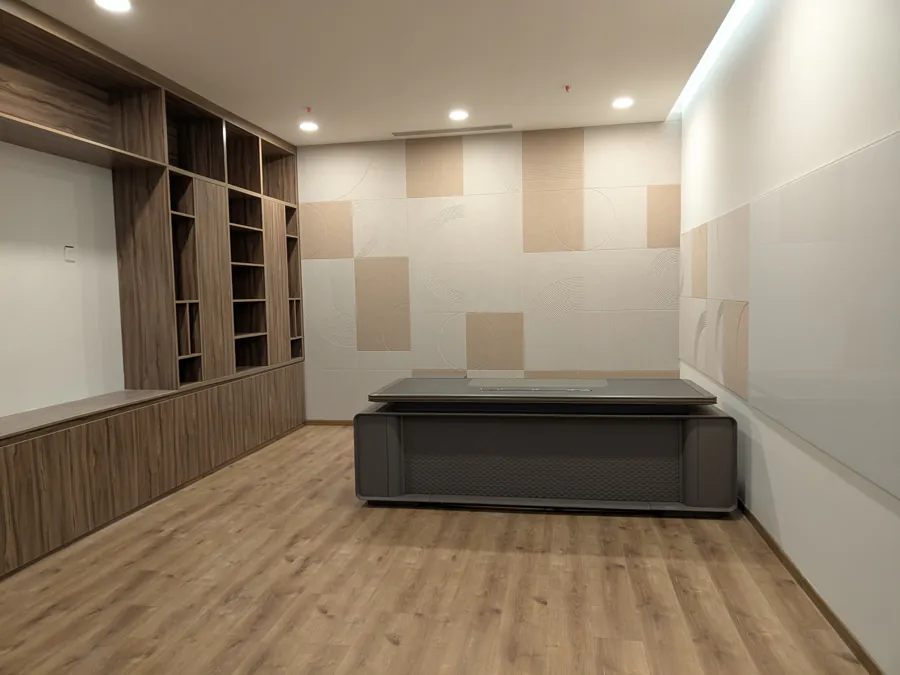 Home Office — Laminate AC4, straight-lay, Yelahanka, 350 sq ft — flooring by Rebel Walls & Floors