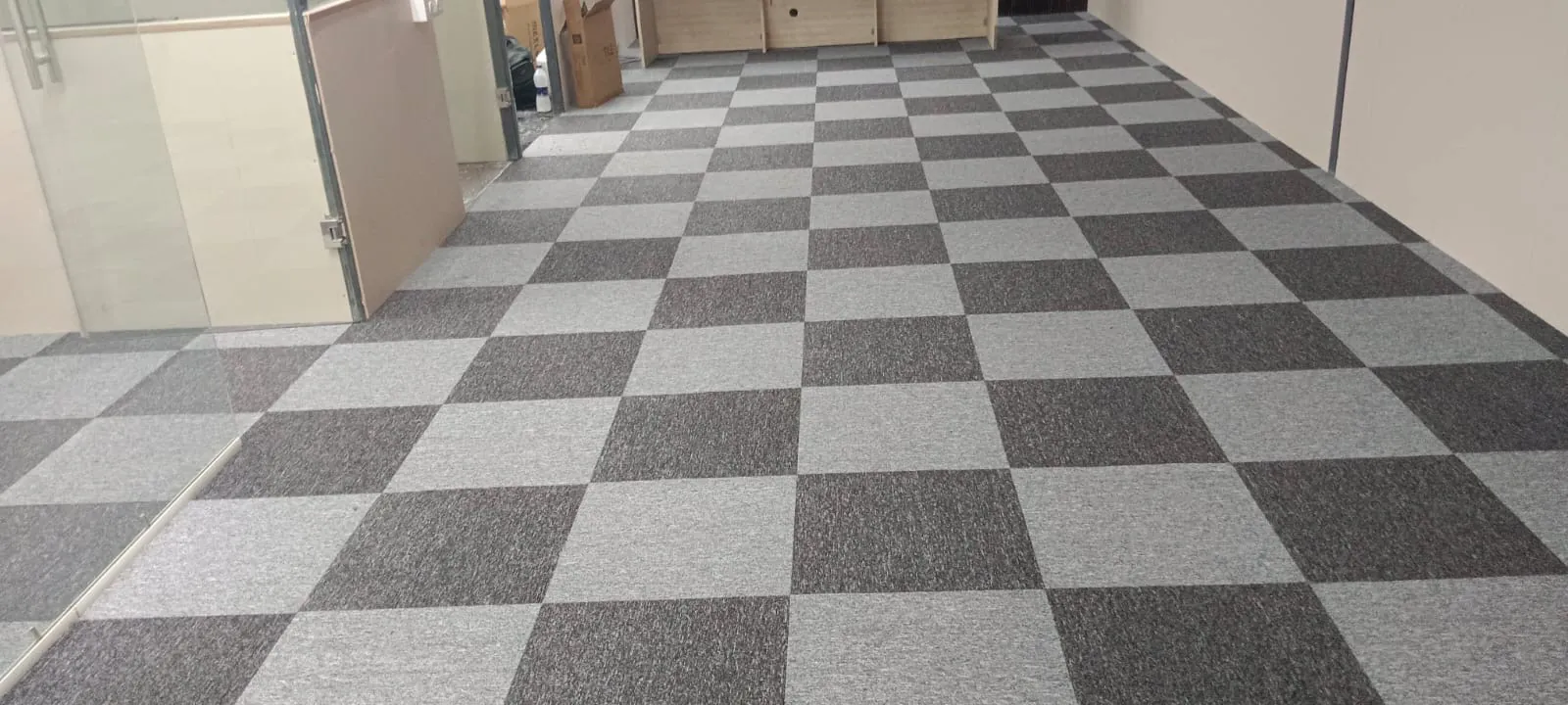 Business Lounge — Carpet Tile, Whitefield, 5000 sq ft — flooring by Rebel Walls & Floors